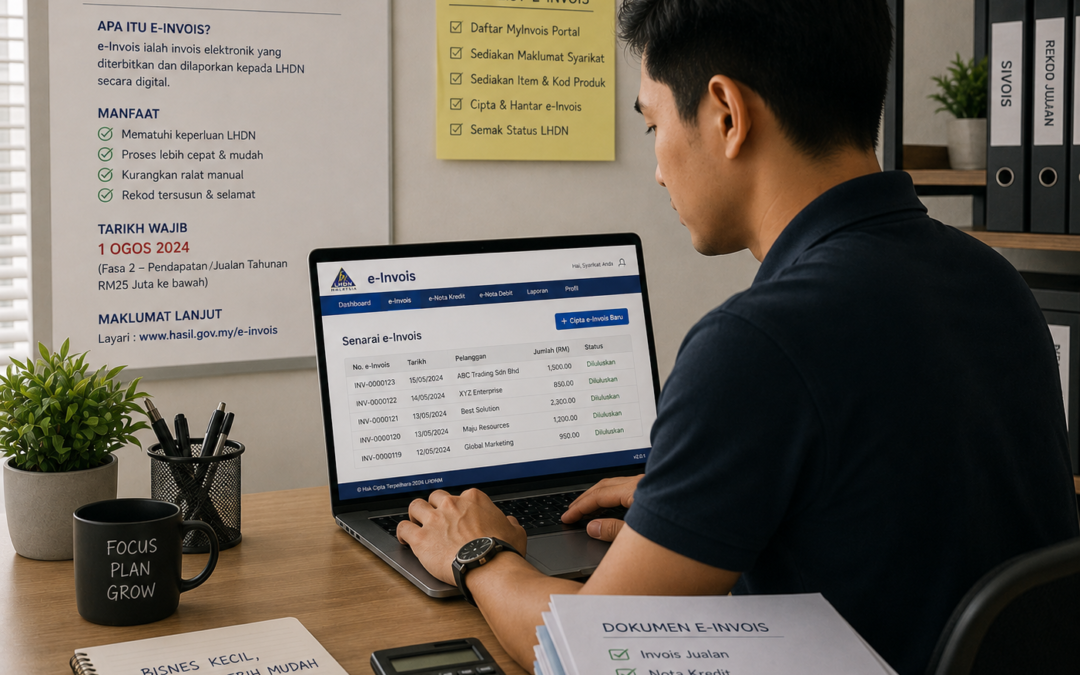 e-invois LHDN bisnes kecil Malaysia panduan lengkap 2025