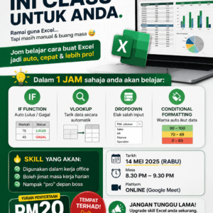 Kelas Mastery Microsoft Excel (1 Jam)