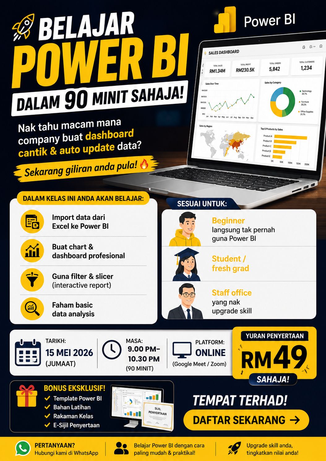 Kelas Mastery Power BI (1 Jam 30 Minit)